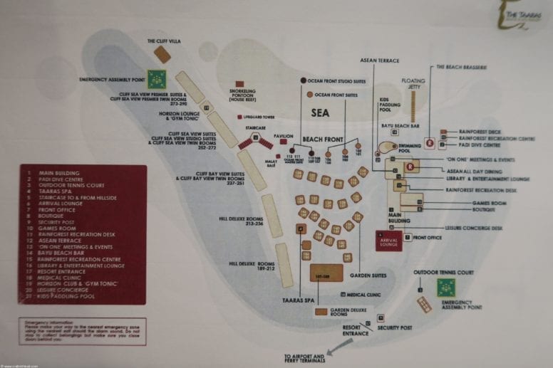 the taaras resort map